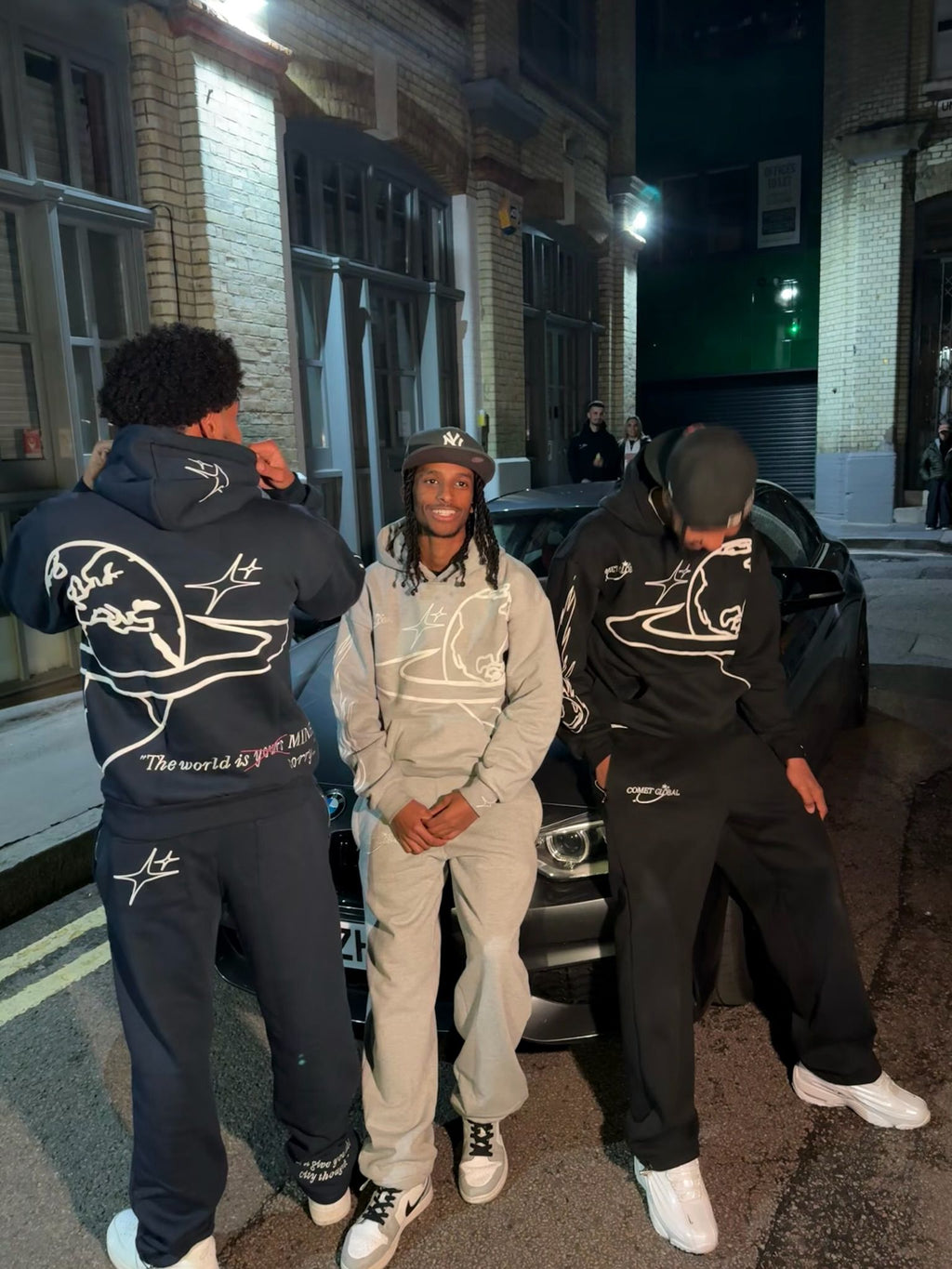 Graphic Navy Tracksuit Set