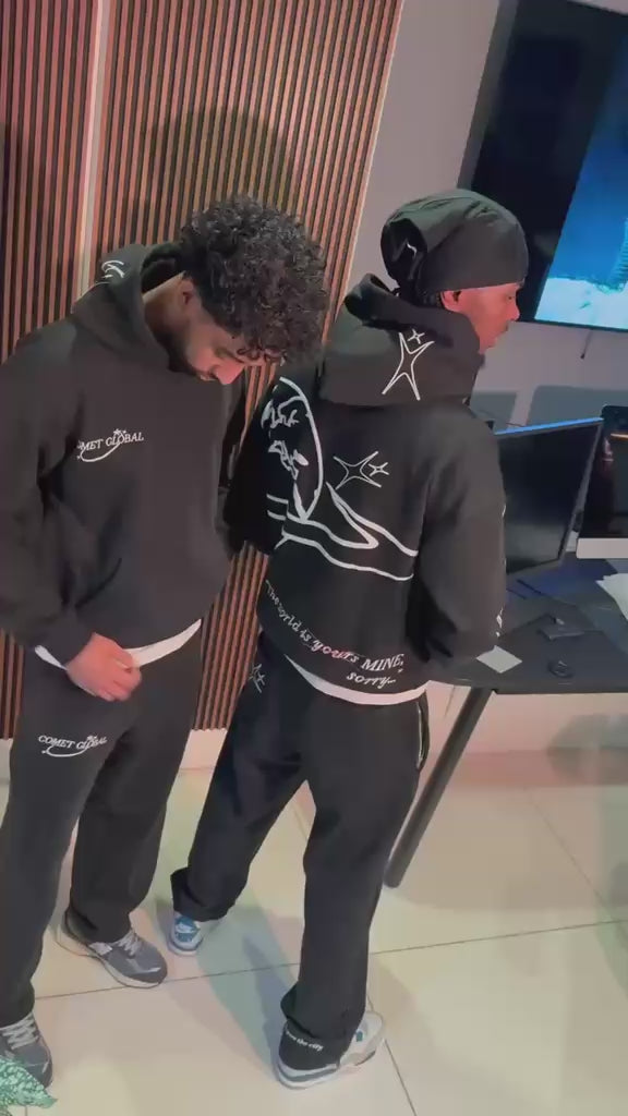 Graphic Black tracksuit set